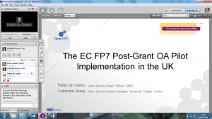 Webinar on the FP7 Post-Grant OA Pilot Implementation in the UK
